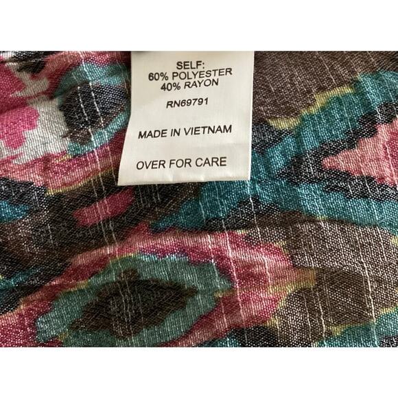 Figueroa and flower floral maxi dress v-neck with button women’s L - Picture 3 of 4